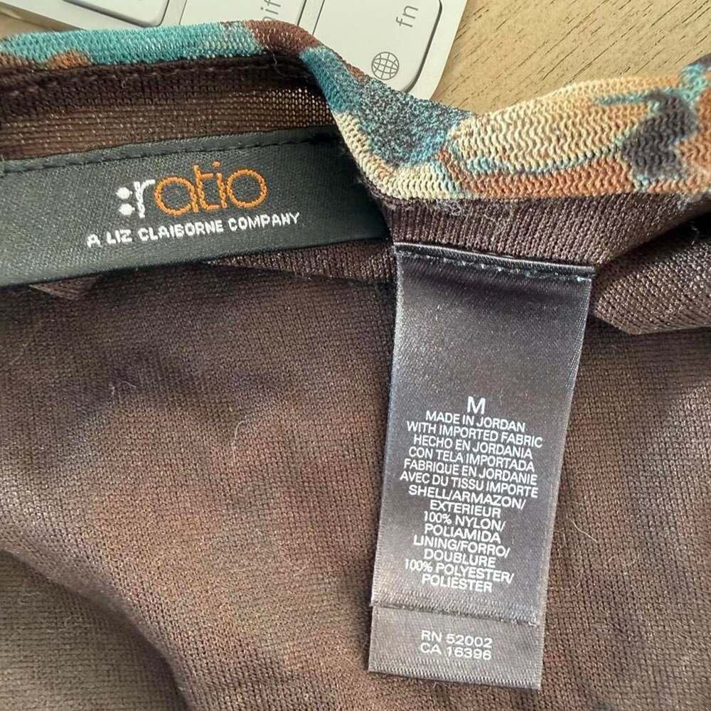 :ratio by Liz Claiborne Mesh Floral Wrap Top | Y2K 2000s | Women’s Size Medium - Picture 6 of 6